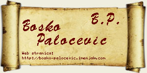 Boško Paločević vizit kartica
